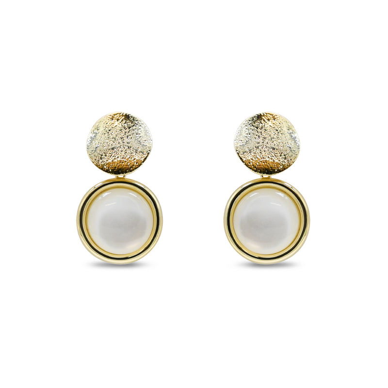 Textured Gold & Pearl Drop