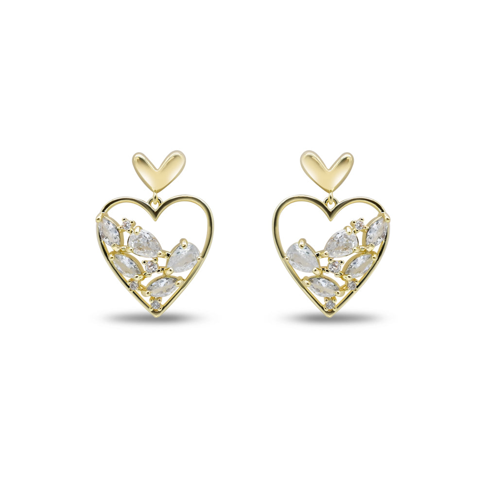 Heart Drop with Marquise Diamond