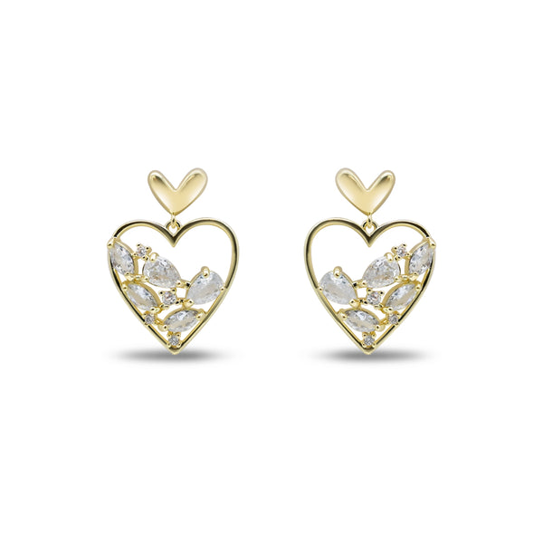 Heart Drop with Marquise Diamond