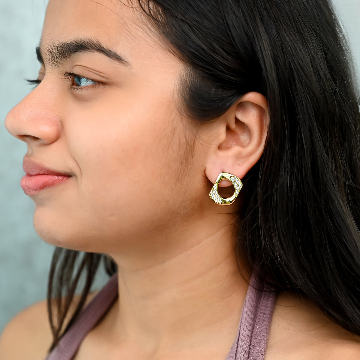 Diamond Geometric Stud