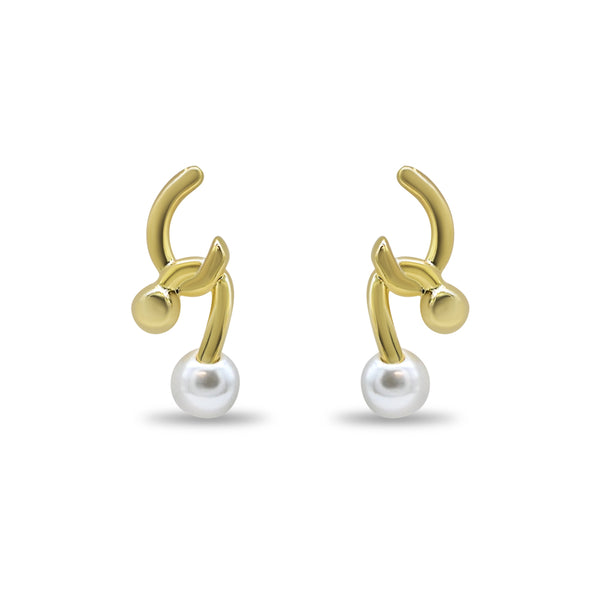 Abstract Gold Pearl Drop