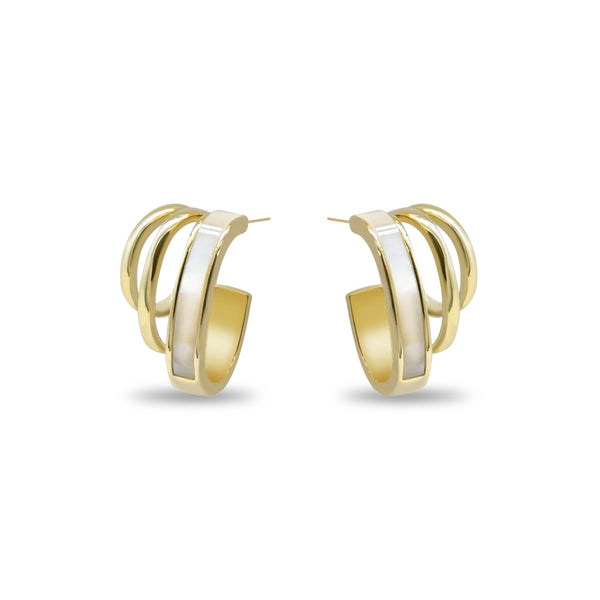 Gold & Mother of Pearl Hoop