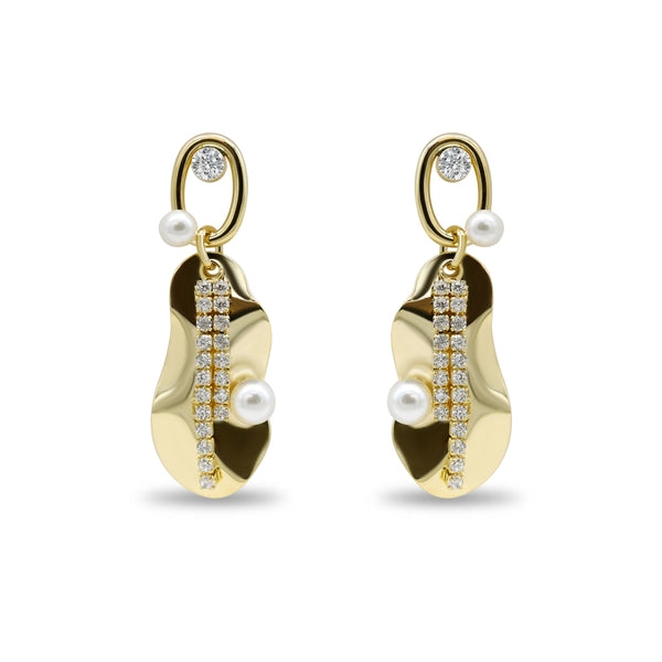 Asymmetrical Pearl & Diamond