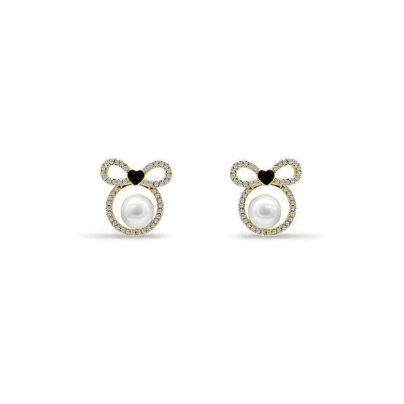 Pearl Bow with Heart Detail