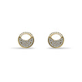 Pearl & Diamond Circle Stud