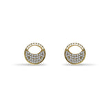 Pearl & Diamond Circle Stud