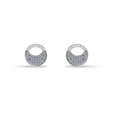 Pearl & Diamond Circle Stud
