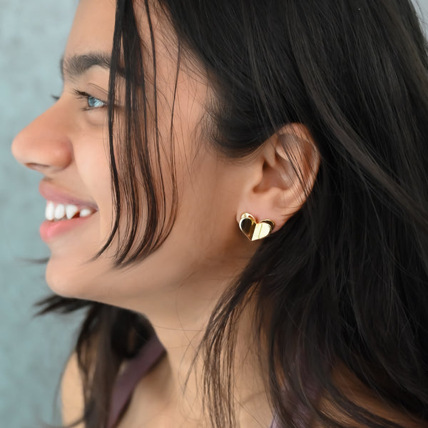 Plain Heart Stud