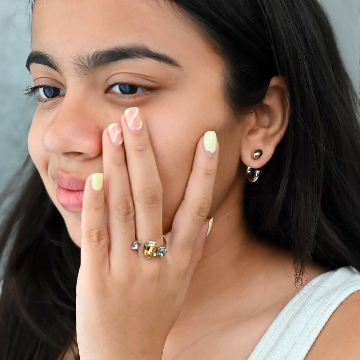 Minimalist Two-Tone Hoop