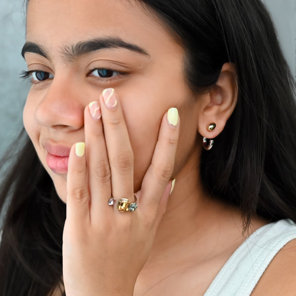 Minimalist Two-Tone Hoop