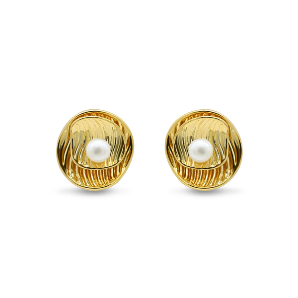 Gold & Pearl Stud