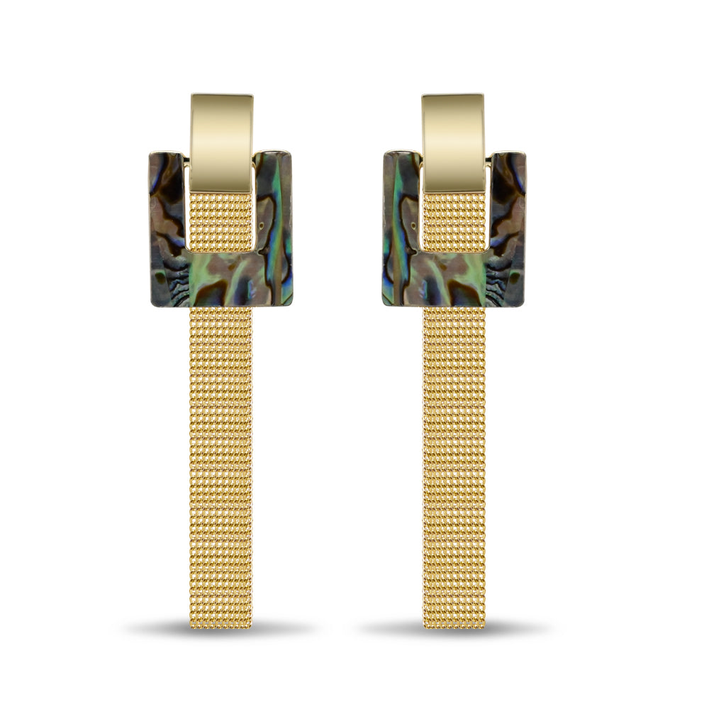 Gold & Abalone Shell Dangle