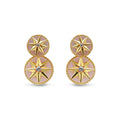 Gold & Enamel Starburst Drop