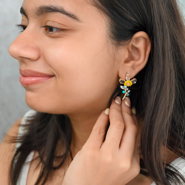 Floral Crystal & Bead
