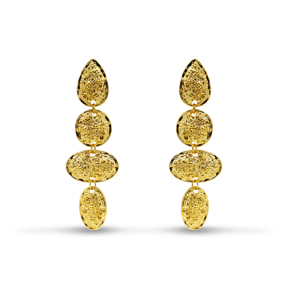 Gold Textured Dangle