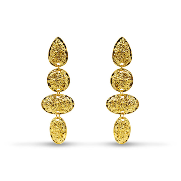 Gold Textured Dangle