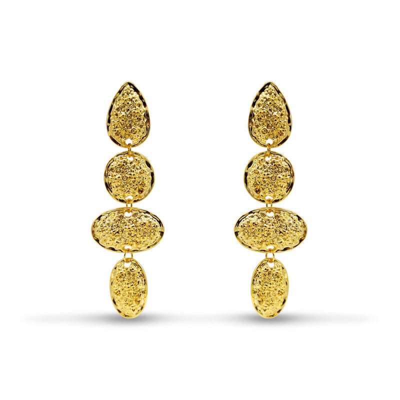Gold Textured Dangle