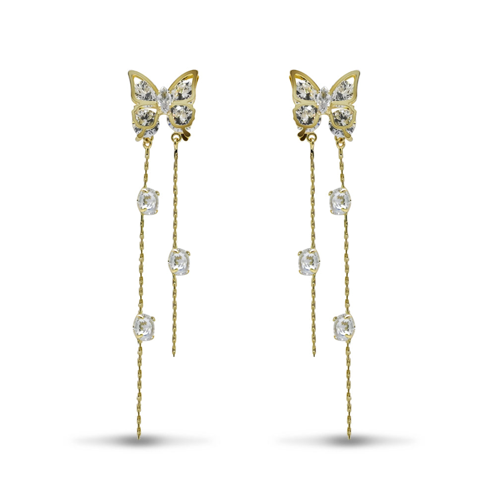 Butterfly Dangle with Sparkling Crystals