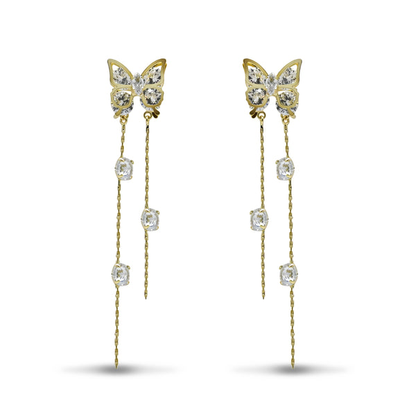 Butterfly Dangle with Sparkling Crystals