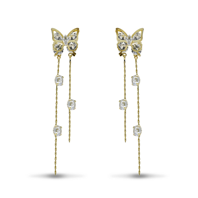 Butterfly Dangle with Sparkling Crystals