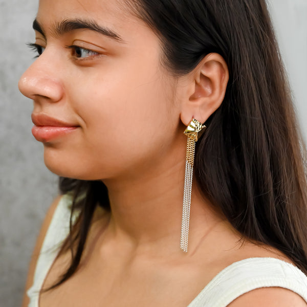 Gold & Silver Chain Drop