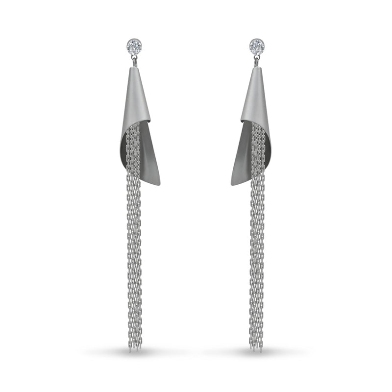 Silver Draped Chain Drop