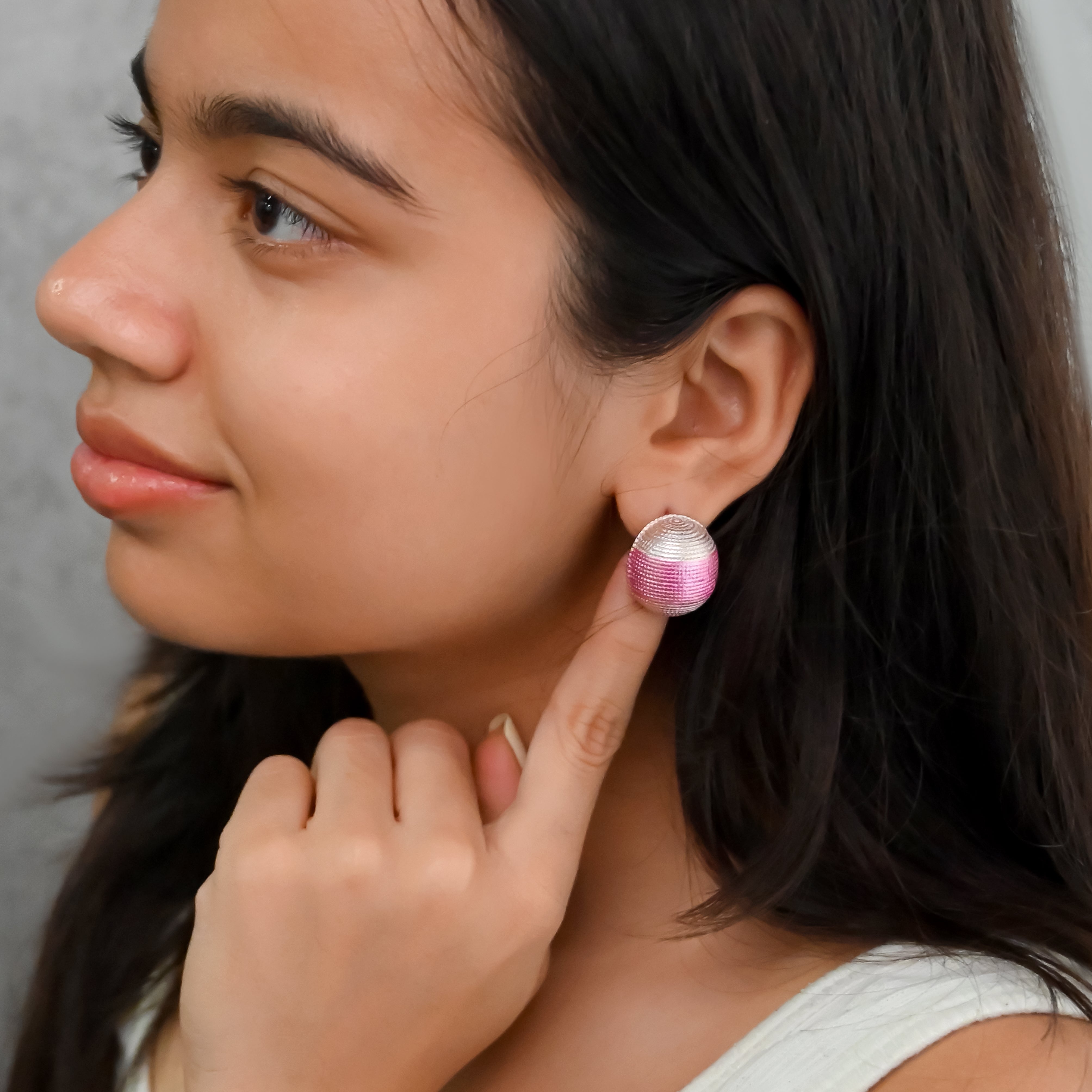 Textured Sphere Stud Earrings