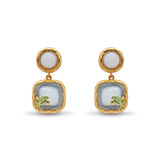 Gold & Enamel Drop