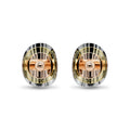 Geometric Tri-Tone Stud