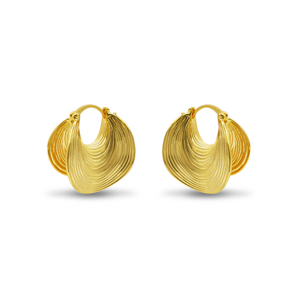 Gold-Tone Swirl Hoop