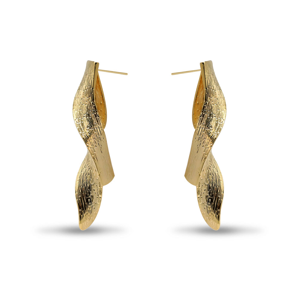 Gold Twist Hoop
