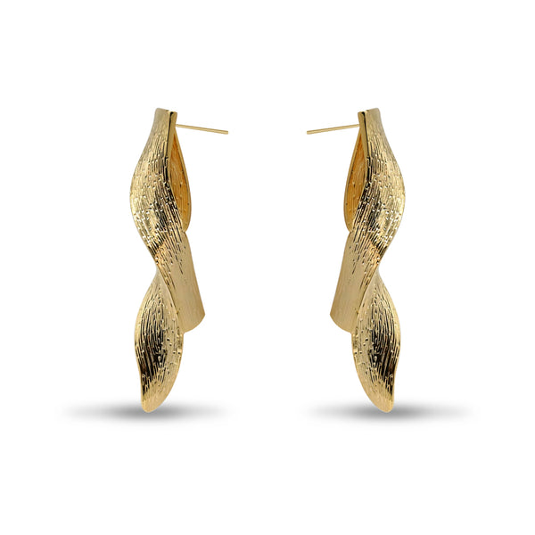 Gold Twist Hoop