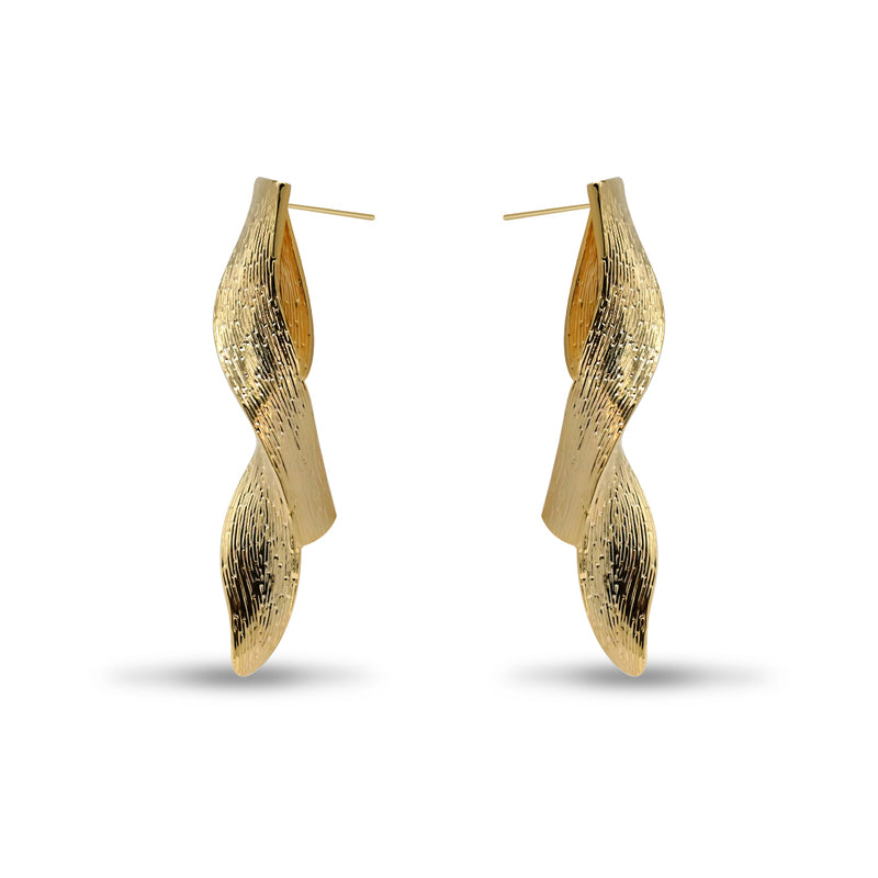 Gold Twist Hoop