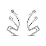 Unique Silver Geometric with CZ Accents