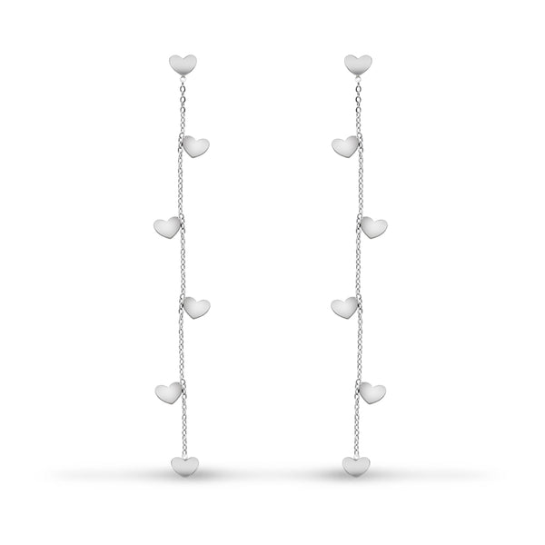 Silver Heart Drop Chain