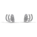 Silver Pave CZ Loop Ear Cuff