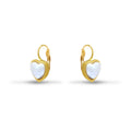 Gold Heart Leverback with Mother of Pearl