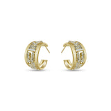 Golden Rhinestone Hoops