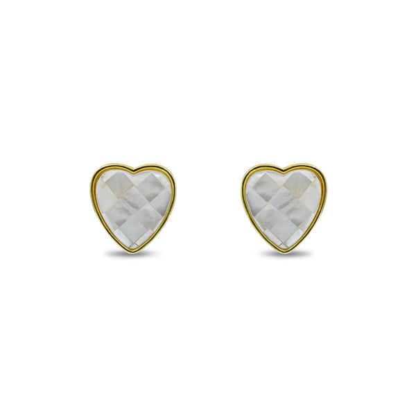 Pearl Heart Studs