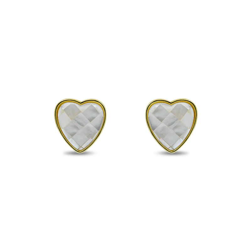 Pearl Heart Studs