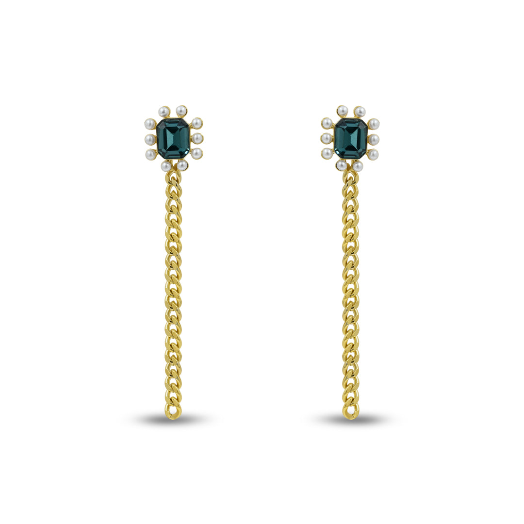 Emerald Cut Drop Chain