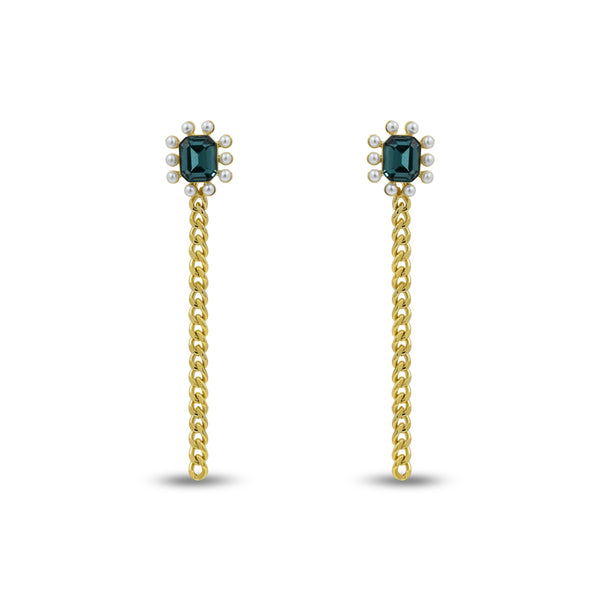 Emerald Cut Drop Chain