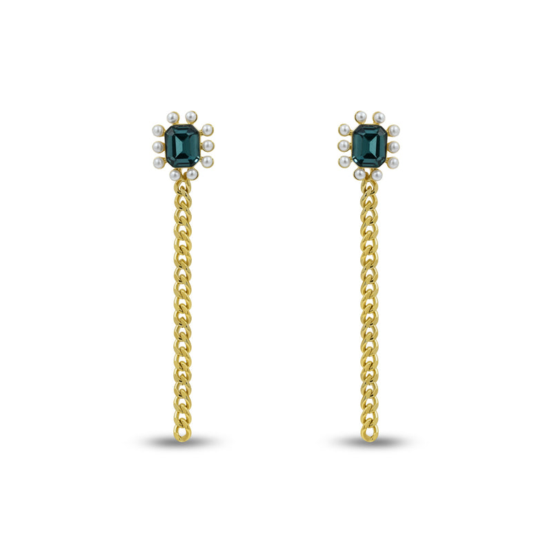 Emerald Cut Drop Chain