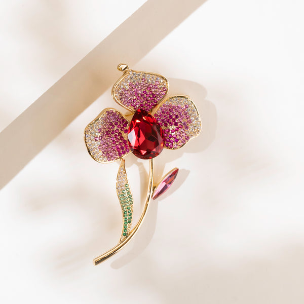 Pink CZ Floral