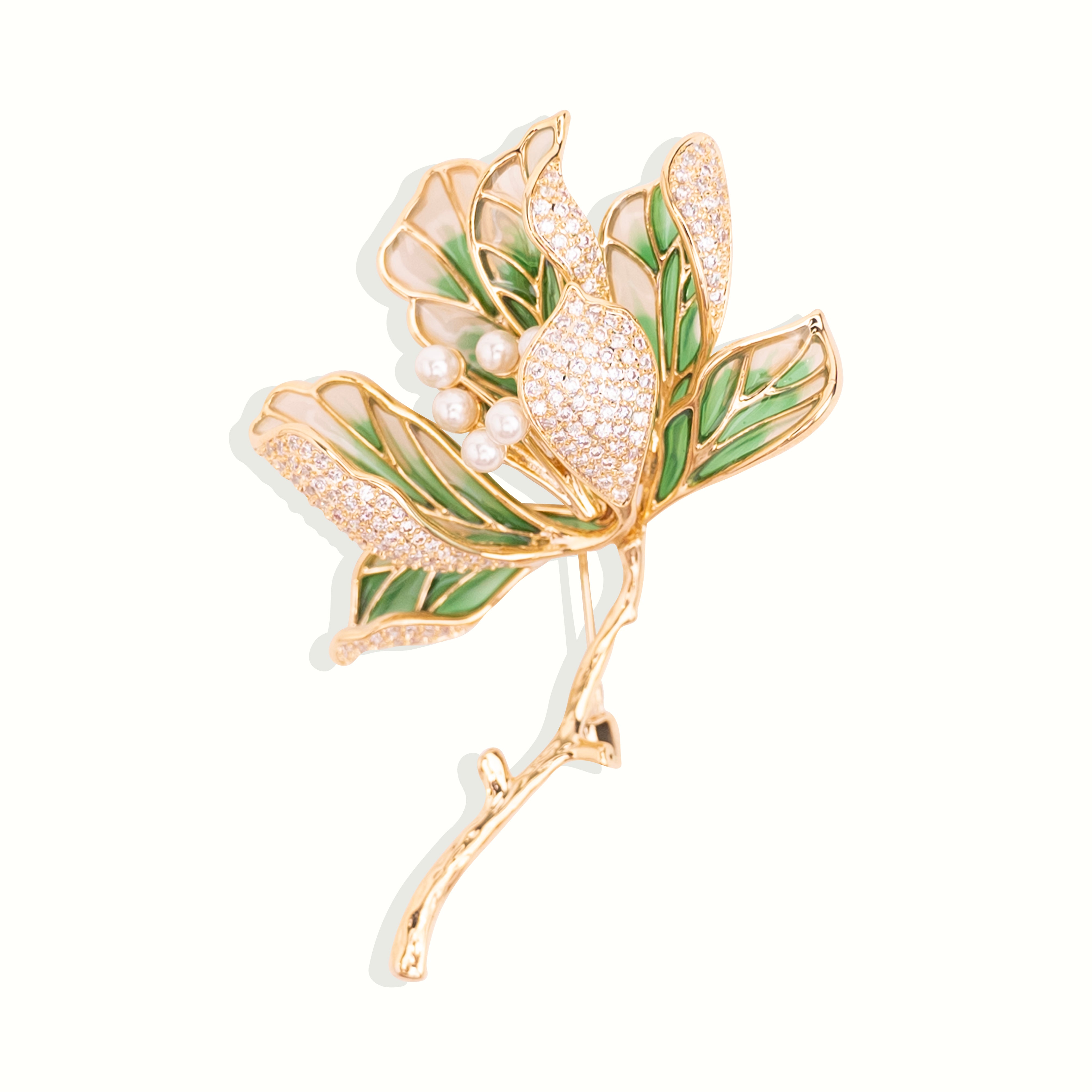 Hibiscus Floral Brooch Pin