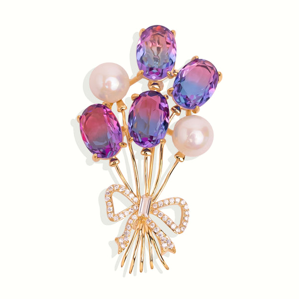 CZ Colored Bow Pearl