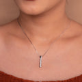 Vertical Pole Diamond Pendant
