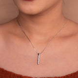 Vertical Pole Diamond Pendant