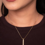 Vertical Pole Diamond Pendant