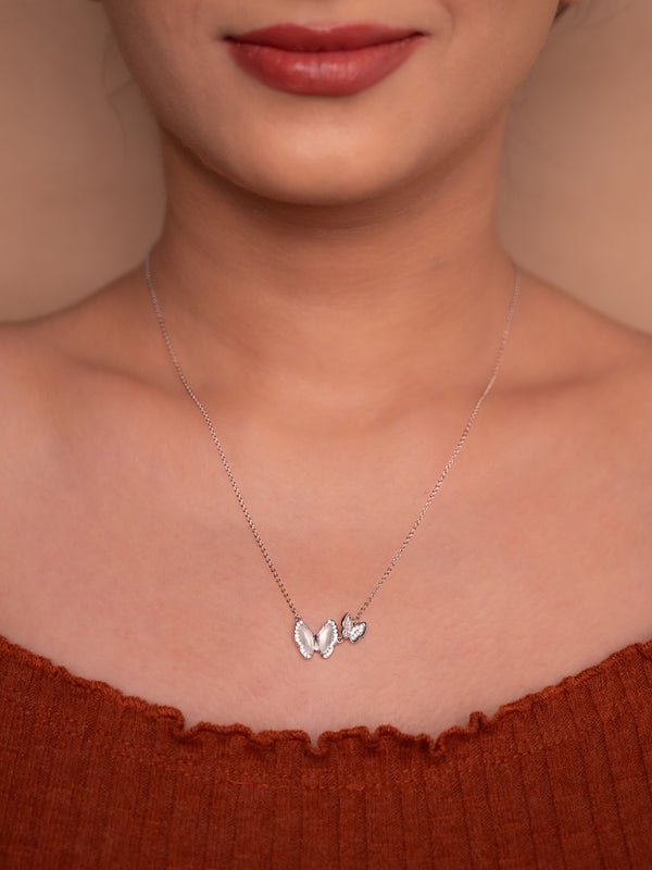 Diamond Butterfly Pendant